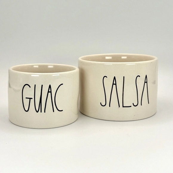 Rae Dunn Other - Rae Dunn Artisan Collection Guac and Salsa Dip Bowl Dish Set Of 2